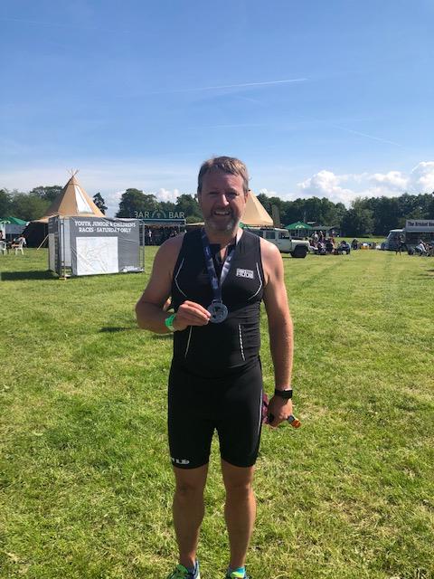 Steve Rastall igroup MD, successfully completes Cholmondeley Triathlon